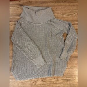 Michael Kors Women Sweater Gray Designer Modern Cowl Stretch City Casual XL